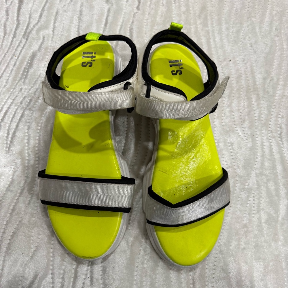 Nike Yellow and Black Sport Sandals